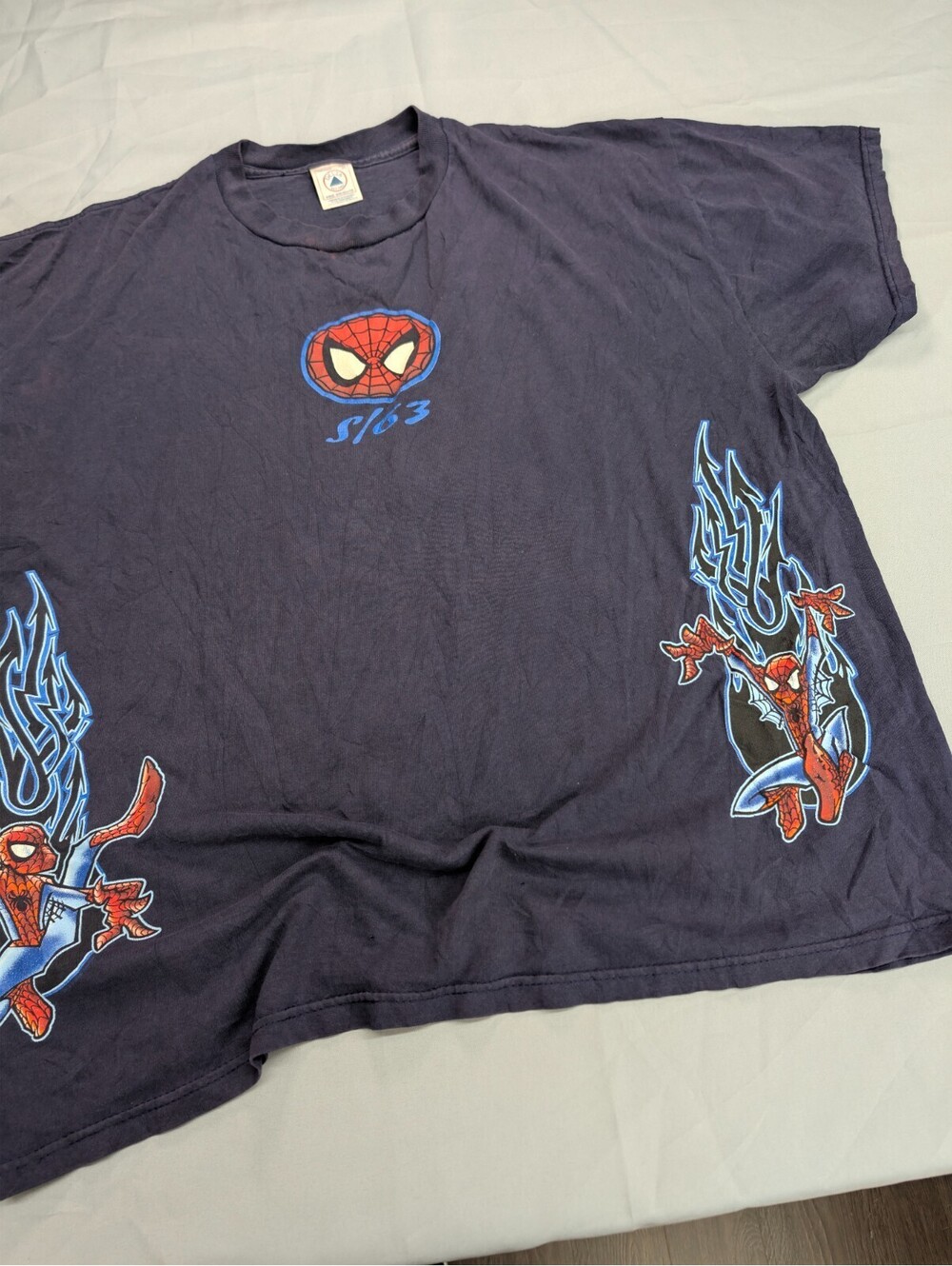 Spider-Man Marvel Vintage Delta Shirt XL Blue Graphic Tee
